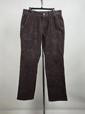 ExOfficio Brown Cotton Corduroy Straight Leg Pants Size 36